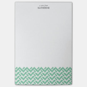 Post-it® Chevron tissé vert et blanc