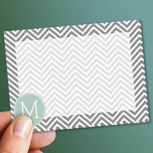 Post-it® Chevrons personnalisés vert menthe et charbon avec