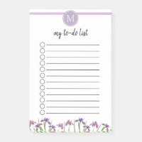 Chic Aquarelle Iris Fleurs à faire Liste Monogramm