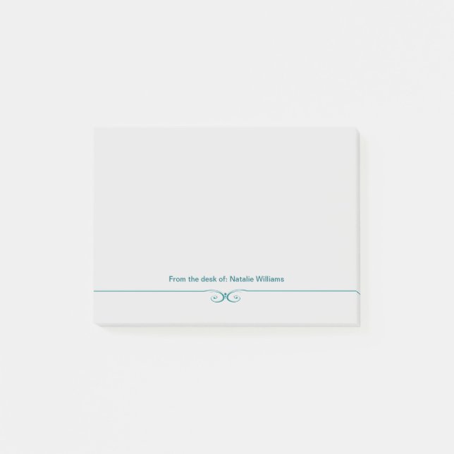 Post-it® Chic du bureau du monogramme (Devant)