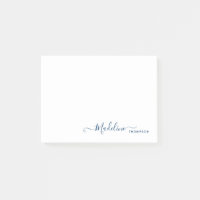Chic élégant moderne Script de fille bleu marine