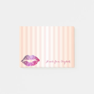 Post-it® Chic Élégant Rayé Féminin Élégant , Lèvres