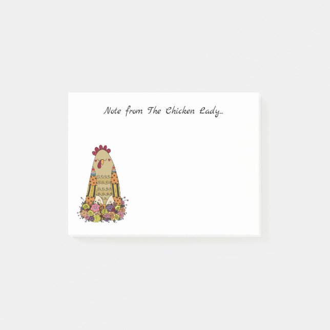 Post-it® Chicken Lady personnalisation Post It Notes (Devant)