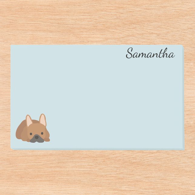Post-it® Chien Bouledogue Français Personnalisé (Créateur téléchargé)