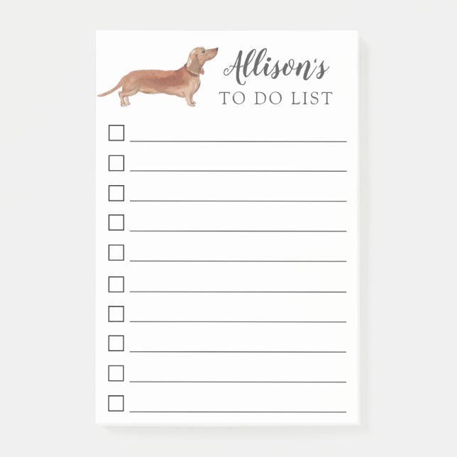Post-it® Chien bronzage de teckel personnalisé pour faire (Devant)