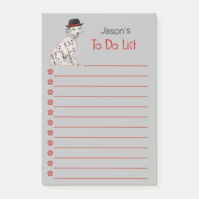 Post-it® Chien dalmate avec peinture Casquette (Devant)