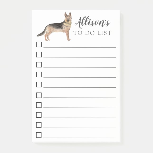 Post-it® Chien de berger allemand personnalisé pour faire (Devant)
