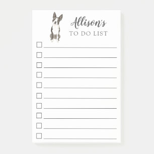 Post-it® Chien de Boston Terrier personnalisé pour faire l