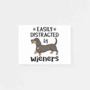 Post-it® Chien de Dachshund facilement distrait par les Wie
