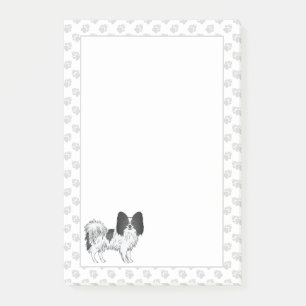 Post-it® Chien de dessin animé Papillon noir et blanc avec 