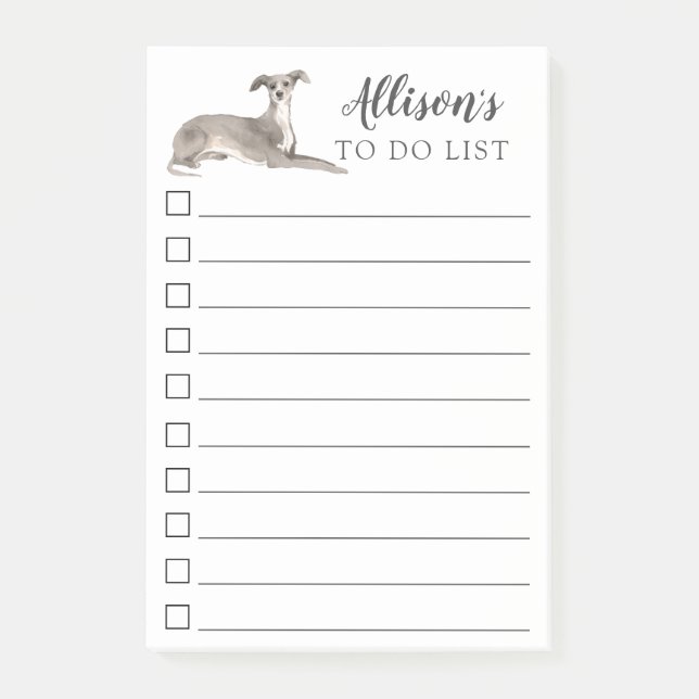 Post-it® Chien de lévrier italien personnalisé pour faire (Devant)