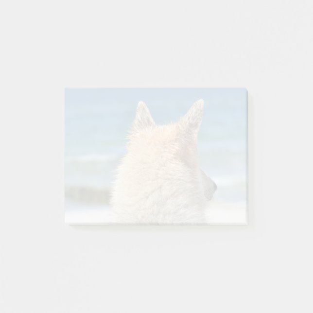 Post-it® Chien De race Mixte Sable Soleil Et Surf (Devant)