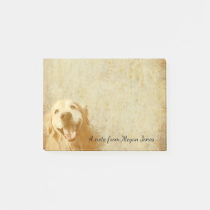 Post-it® Chien de sourire de golden retriever dans des