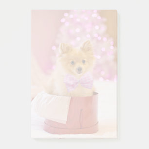 Post-it® Chien mignon avec cou rose Photographie de Noël