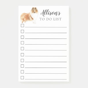 Post-it® Chien rugueux de colley personnalisé pour faire l