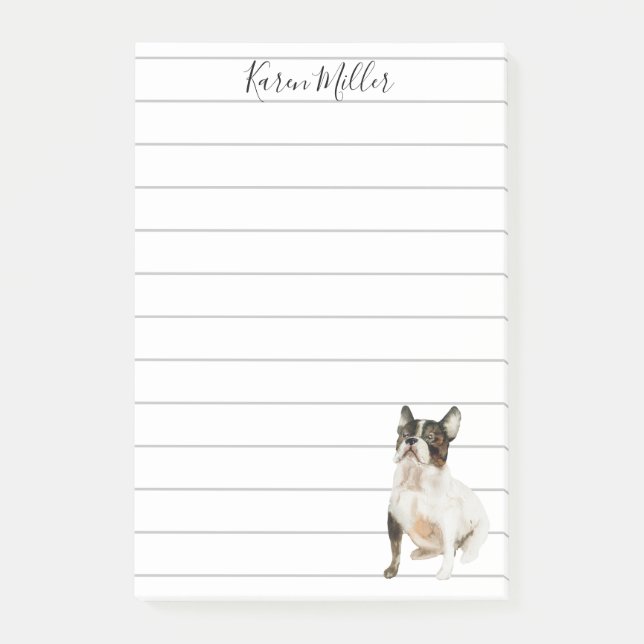Post-it® Chien-taureau français personnalisé (Devant)