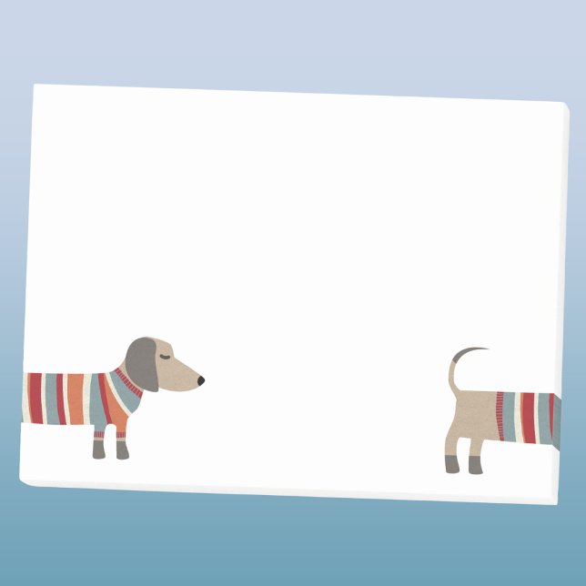 Post-it® Chien Teckel Fun Wiener (Fun Dachshund wiener sausage dog post it sticky notes)