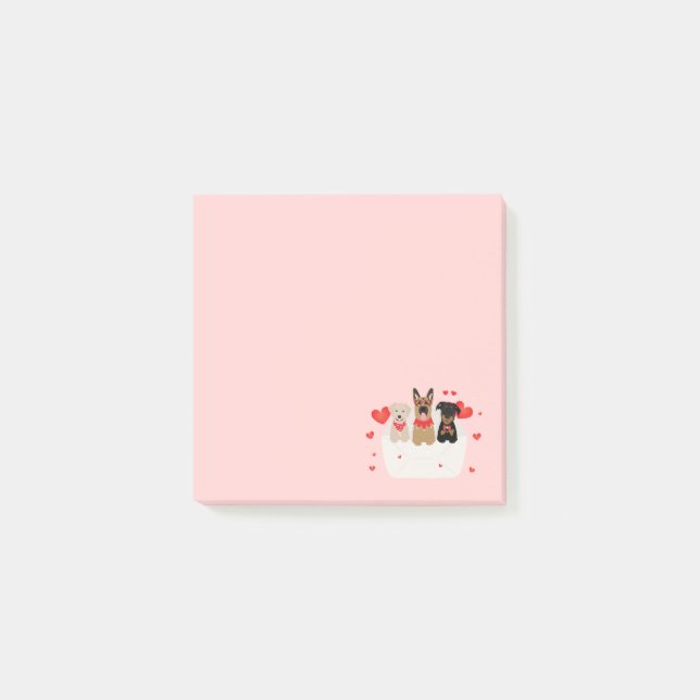 Post-it® Chiens Dans L'Amour Enveloppe (Devant)