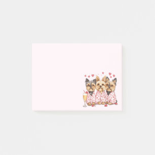 Post-it® Chiens de Yorkie de la Saint-Valentin