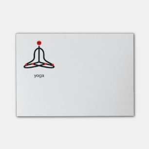 Post-it® Chiffre de bâton de pose de yoga de lotus avec le