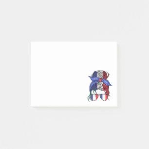 Post-it® Chignon décoiffé France avec drapeau français