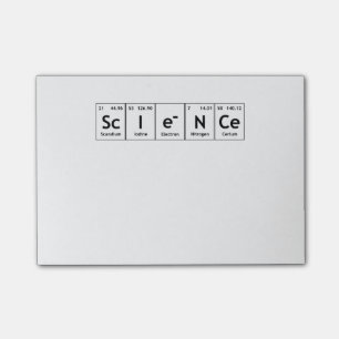 Post-it® Chimie de mot d'éléments de Tableau périodique 