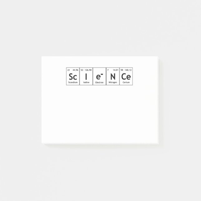 Post-it® Chimie de mot d'éléments de Tableau périodique de (Devant)
