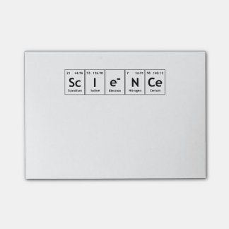 Post-it® Chimie de mot d'éléments de Tableau périodique de
