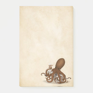 Post-it® Chimie du parchemin antique Octopus Steampunk