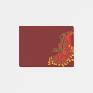 Post-it® Chine Dragon rouge et or design