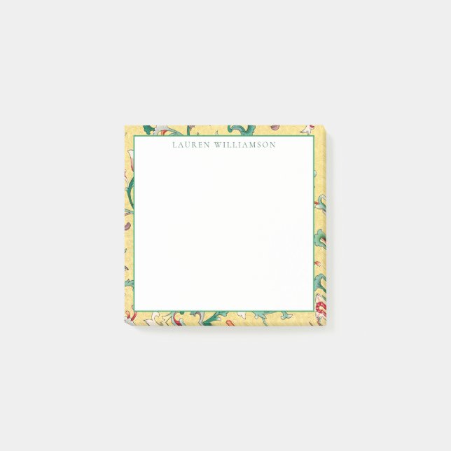 Post-it® Chinoiserie classique jaune et verte Notes post-it (Devant)