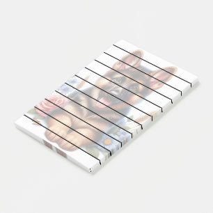 Post-it® Chiot allemand jouant avec fleurs