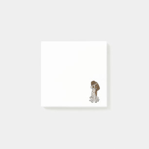 Post-it® Chiot allemand mignon d'indicateur aux cheveux