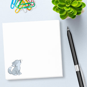 Post-it® Chiot loup hurlant de dessin animé mignon