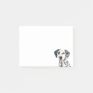 Post-it® Chiot Mignon Chien Dalmatien Aquarelle Noir Blanc