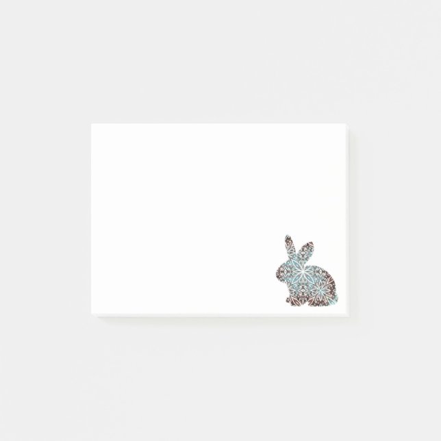 Post-it® Chocolat et blues de Mandala Rabbit (Devant)