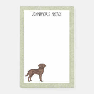 Post-it® Chocolat Labrador Retriever Lab Chien Nom personna