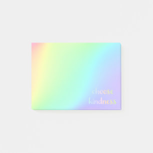 Post-it® "Choisir la gentillesse" Pastel Arc-en-ciel esthé