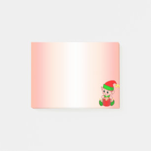Post-it® Choses à faire et bébé elfe mignon sur fond rose