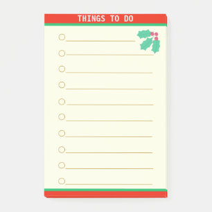 Post-it® Choses à faire personnalisables et baie de houx