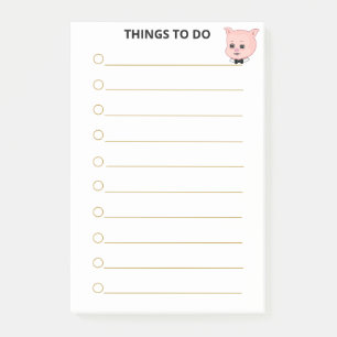 Post-it® Choses personnalisées à faire avec un joli cochon