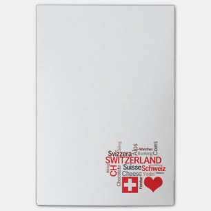 Post-it® Choses suisses préférées - amour Suisse d'I
