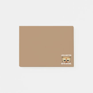 Post-it® Chouette cool Art Pour Hommes Femmes Oiseaux Noctu