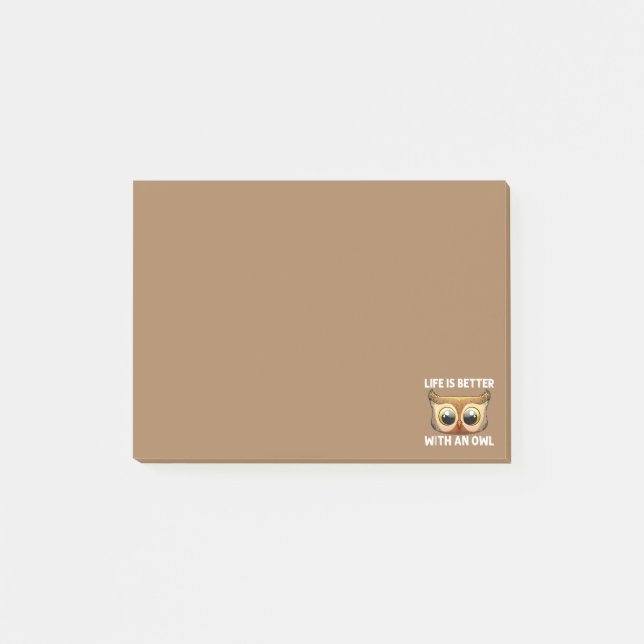 Post-it® Chouette cool Art Pour Hommes Femmes Oiseaux Noctu (Devant)