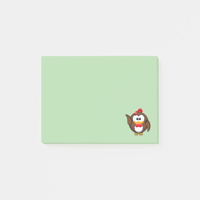Post-it® chouette coq (Devant)