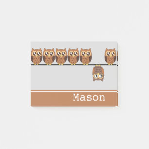 Post-it® Chouette mignonne drôle personnalisée