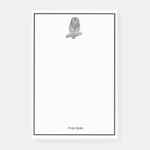 Post-it® Chouette vintage de la succursale no 1