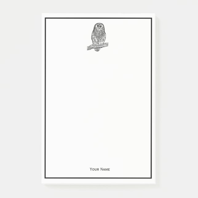 Post-it® Chouette vintage de la succursale no 1 (Devant)