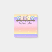 Chouettes Whimsical sous un ciel étoilé Personnali