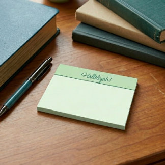 Post-it® Christian Hallelujah Stick Bloc-notes vert